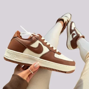 Nike Air Force brown couro